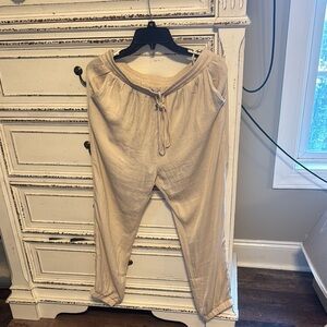 Naked Zebra Tan Drawstring Pants